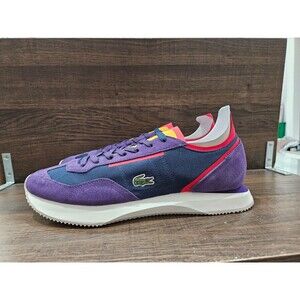 Lacoste Men's Match Break Textile Sneaker NavyPurple 10.5M New